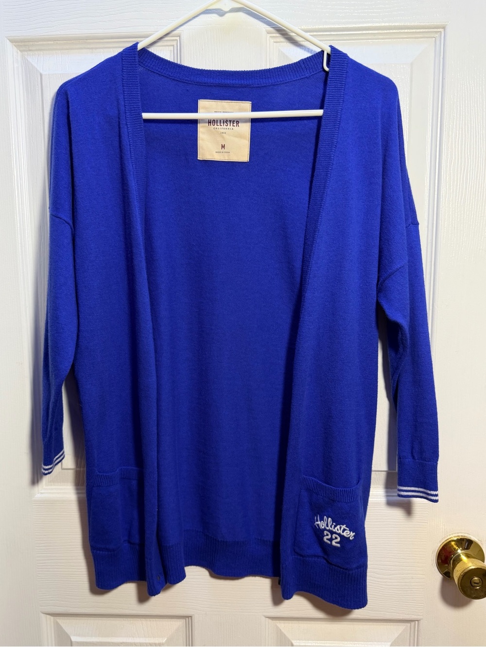 Hollister Women's Open-Front Cardigan Sweater - Royal Blue